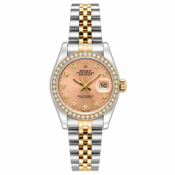 Rolex Datejust Pink Dial 26MM 69173 Two Tone Watch